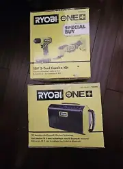 NEW, Combo Ryobi ONE+ 18V Multi Tool Drill And Speaker with Bluetooth (PAD01B)