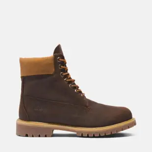 【Timberland】Timberland 男款深棕色全粒面皮革6吋防水靴(A628D943)