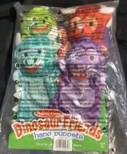 Melissa & Doug Dinosaur Friends Hand Puppets NEW NIB