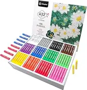 [Artecho] Oil Pastels Set of 12 Colours, 432 Pieces, Soft Oil Pastels for Art Painting, Drawing, Mixing, Oil Pastels, Art Accessories for Artists, Beginners, Students, Teachers