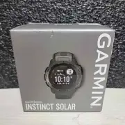 NEW! Garmin Instinct Solar Rugged GPS Smartwatch 45mm Graphite 010-02293-10