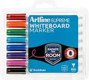 Artline Supreme Whiteboard Marker 8 Pack, Assorted