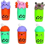 Raymond Geddes Boba Tea Eraser Pencil Toppers - Pack of 48 - Cute Mix-and-Match Pencil Toppers for Kids