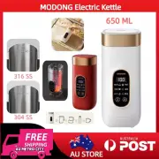 MODONG Portable Electric Kettle Thermal Mug Heating Cup Water Boiler LCD 650ML
