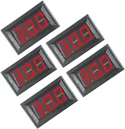 5pcs 0.56 Digital Voltmeter DC5-120V DC 5V to 120v Digital Voltmeter Voltage Panel Meter for 12V 24V 96V (red)