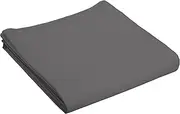 Whisper Organics, Bed Sheet - 100% Organic Cotton Flat Sheet - 300 Thread Count, Flat Sheet Only - GOTS Certified - Premium Quality Sheets, Dark Grey Color (Queen)