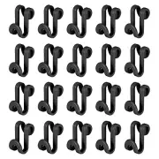 Clothes Hanger Connector Hooks, 30Pcs - ABS Hanger Extender Hooks (Black)