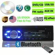 1 DIN Car Radio Stereo Bluetooth DVD/CD Player MP3 USB SD FM In-Dash LCD Display