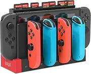 FYOUNG USB Charging Station for Joy Con Switch & Switch OLED Model with Games Storage Accessory Set, Controller Charger with USB Port and Card Storage Box