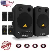 Compact 2-Way Active Monitor Speakers with Powerful 4" Woofers and Mic Input
