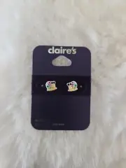 Sterling Silver Multicolored Crystal Snail Gary Stud Earrings