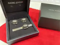 在飛比找Yahoo!奇摩拍賣優惠-【Georg jensen 】編號17  領帶夾+袖扣(套組