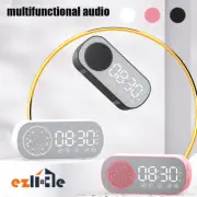 Home Decor Portable Radio Digital Alarm Clock FM Speaker LED Display Bluetooth