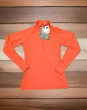 NEW Storm Creek Women's Pacesetter Quarter-Zip Pullover Coral Orange Heather XS