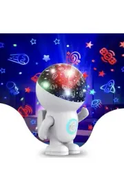 Night Light for Kids Astronauts Star Projector with Energy Halo Light Timer