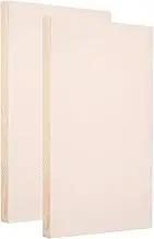 uxcell 12 x 8 Inch Wood Panel Board, 2 Pack Unfinished Wooden Canvas Boards Square Blank Deep Cradle Board for Painting Pouring DIY Art Use with Oils Acrylics