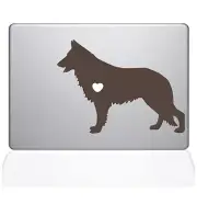 The Decal Guru I Love My German Shepherd Decal Vinyl Sticker, 15" MacBook Pro