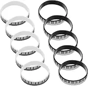 VILLFUL 12 Pcs Piano Key Bracelet Music Themed Party Favors Musical Bracelets Music Bracelets Piano Bracelet Musical Note Bracelets Music Party Favors Music Silicone Bracelets