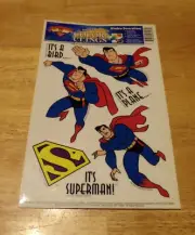 10" x 5 7/8" Static Cling Superman The Animated Series Window Decorations