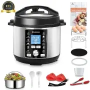 13-in-1 Electric Pressure Cooker, 6QT Instant One-Touch Pressure Pot, Stain-Resi