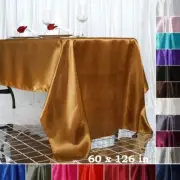 10 pcs 60x126" RECTANGLE Satin TABLECLOTHS Wedding Party Banquet Linens