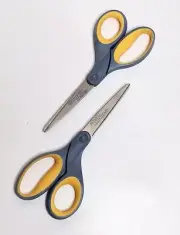 Westcott 7" Titanium Bonded Soft Grip Scissors Color: Grey/Yellow 2 pairs/order