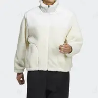 在飛比找momo購物網優惠-【adidas 愛迪達】外套 女款 運動外套 毛料 保暖 亞