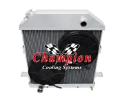 RC Champion 3 Row Radiator Ford Configuration,10" Fans - 1939 - 1941 Ford Deluxe (for: Ford)