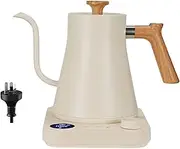 Electric Gooseneck Kettle with LCD Display, Real-Time Temp Control Hot Water Boiler to Pour Over Coffee, Milk, Tea, Switchable ℉/℃, 1200 Watt Quick Heating Pot, 0.9L, 304 Stainless Steel