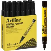 Artline Box 12 General Purpose Permanent Marker (Black)
