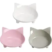 Catzon 3 Packs Cat Food Bowl Non Slip Pet Food Bowls Cat Feeding Wide Bowls to Stress Relief of Whisker Fatigue-003