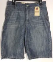 NWT Levis Boys Blue Utility Denim Shorts Size 16 Reg W28 28x12 P1108