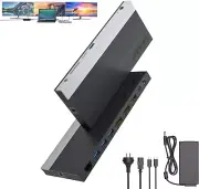 13-in-1 USB C Hub/Docking Station with 65W PD3.0 Charging, Triple Display Type-C