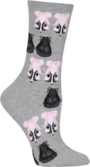 Hotsox Womens His Hers Shoes Socks, Grey Heather, 1 Pair, Womens Shoe 4-10