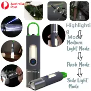 Mini Strong Light Portable Flashlight USB Rechargeable Torch KeyChain Outdoor