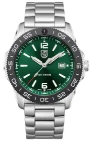 Luminox Pacific Diver Stainless Steel Green Dial Date Quartz Mens Watch XS.3137