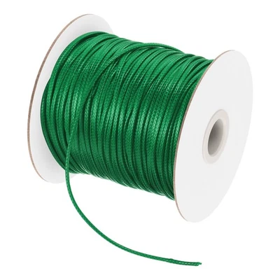 Dark Green 3mm Waxed Cord 44 Yard Wax Bead Thread String for Jewelry Making