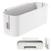 Bedside Organzier Caddy Hanging, Plastic Bunk Bed Shelf with Hooks, Large White