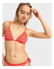 [Roxy] Jasmin Tiki Tri Bikini Top in Poppy Red