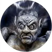 Slipmat Slip Mat Scratch Pad Felt for Any 12" LP DJ Vinyl Turntable Record Player Custom Graphical - Bright Gargoyle