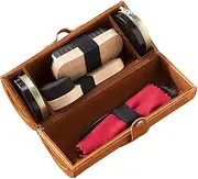 [Ｓｉｍｈｏａ] Shoe Care Kit with Storage Case Polishing Tool for Boots with Brush Travel