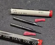 2pc NYSTool .030" 3° Solid Carbide Tapered End Mill ⅛" Shank 3 Degree Machinist
