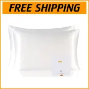 Rejuvenate Sleep with 100% Pure Mulberry Silk Pillowcases - 2 Pack Queen Size