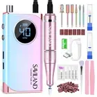 Nail Drill Professional: 40000RPM Electric Nail File 2024 Macaron Gradient Pink