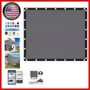 Durable 10x12 FT Sun Shade Cloth with Reinforced Grommets - Dark Grey Canopy