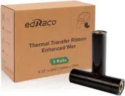 Desktop Thermal Transfer Ribbons -Enhanced Wax, 8 Rolls, 4.33" X 244'/110Mm X 7