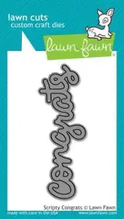 Lawn Fawn Lawn Cuts Custom Craft Die Scripty Congrats