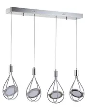JONATHAN Y Orion 29in Adjustable Modern Integrated 4-Light Cluster LED Pendant
