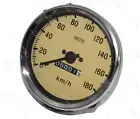 Classic Car Smiths Replica Speedometer 180 km/h Black & Magnolia Finish @US