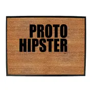 Proto Hipster - Funny Novelty Doormat Man Cave Floor mat